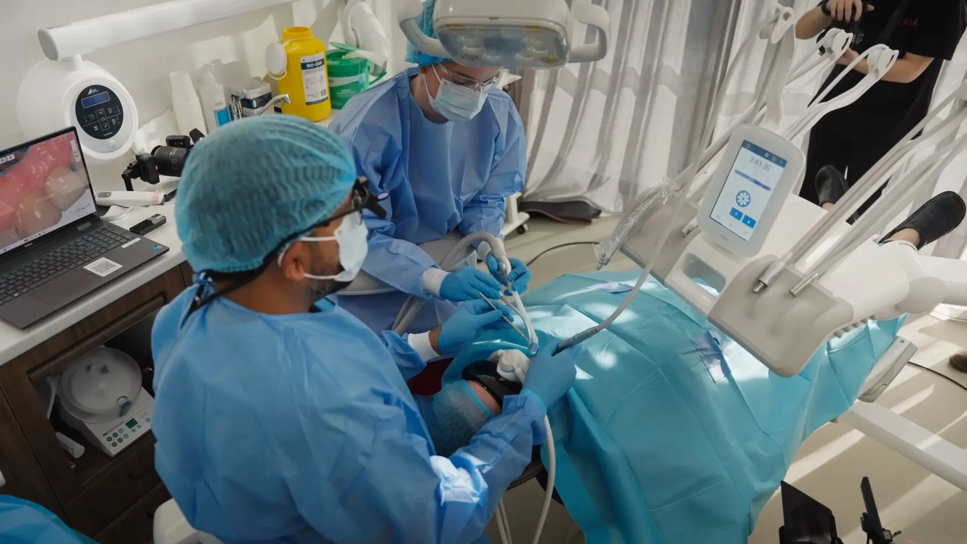 A sedation appointment under way in the Dental Embassy surgery